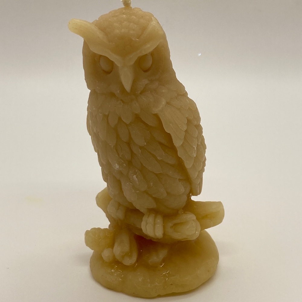 Vintage wax‎ candle Owl